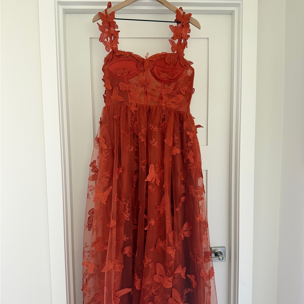 Butterfly appliqué dress